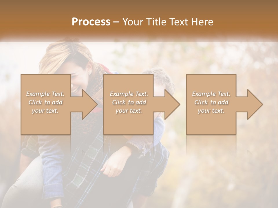 A Man Carrying A Woman On His Back PowerPoint Template