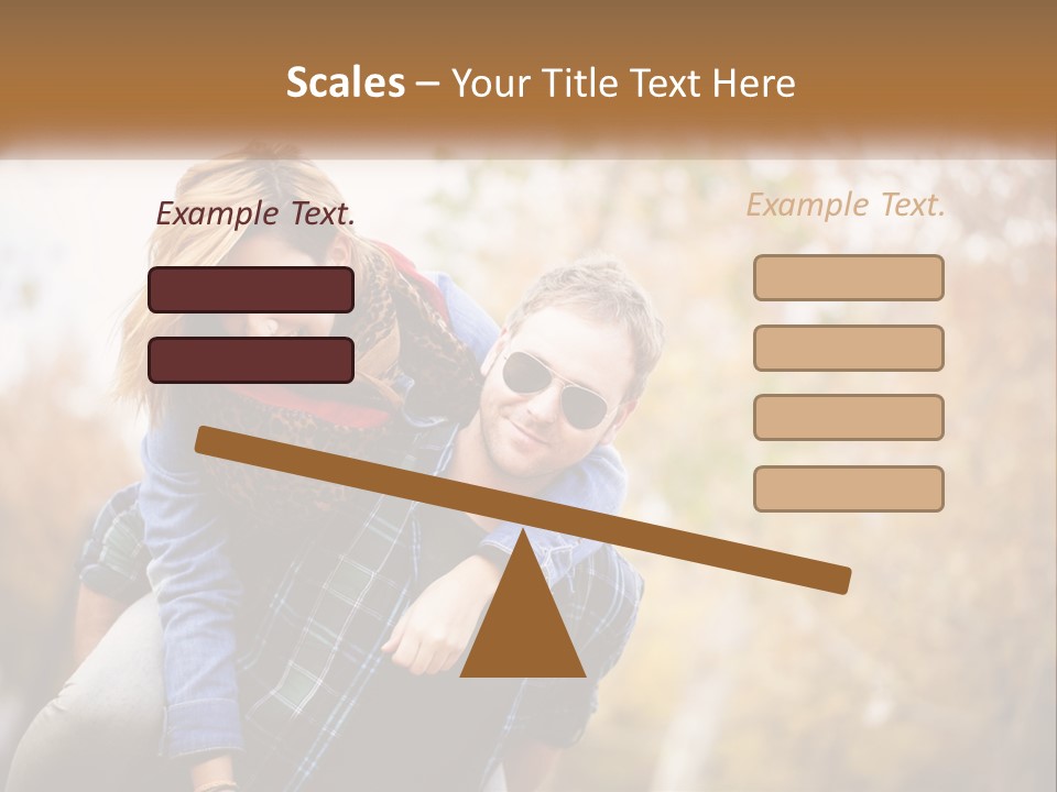 A Man Carrying A Woman On His Back PowerPoint Template