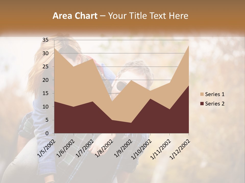 A Man Carrying A Woman On His Back PowerPoint Template