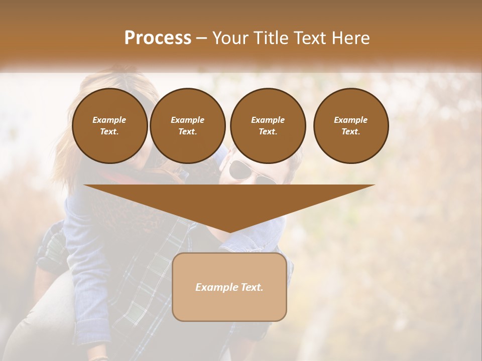 A Man Carrying A Woman On His Back PowerPoint Template