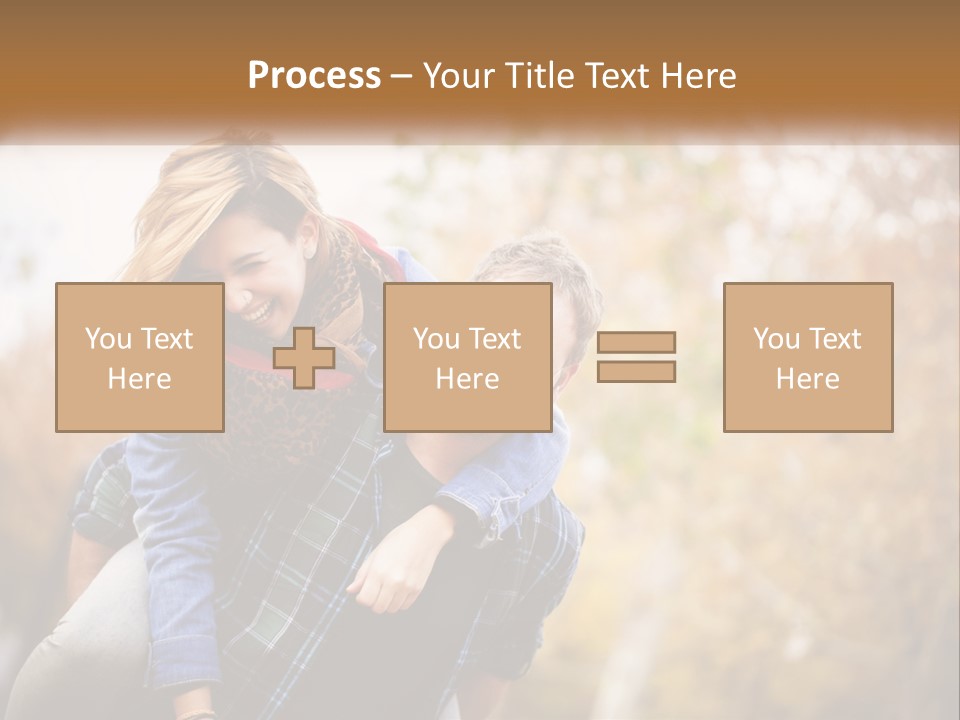 A Man Carrying A Woman On His Back PowerPoint Template