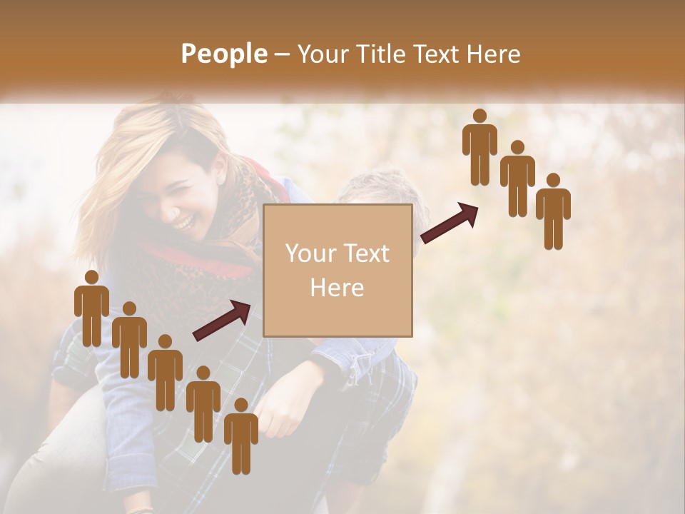 A Man Carrying A Woman On His Back PowerPoint Template