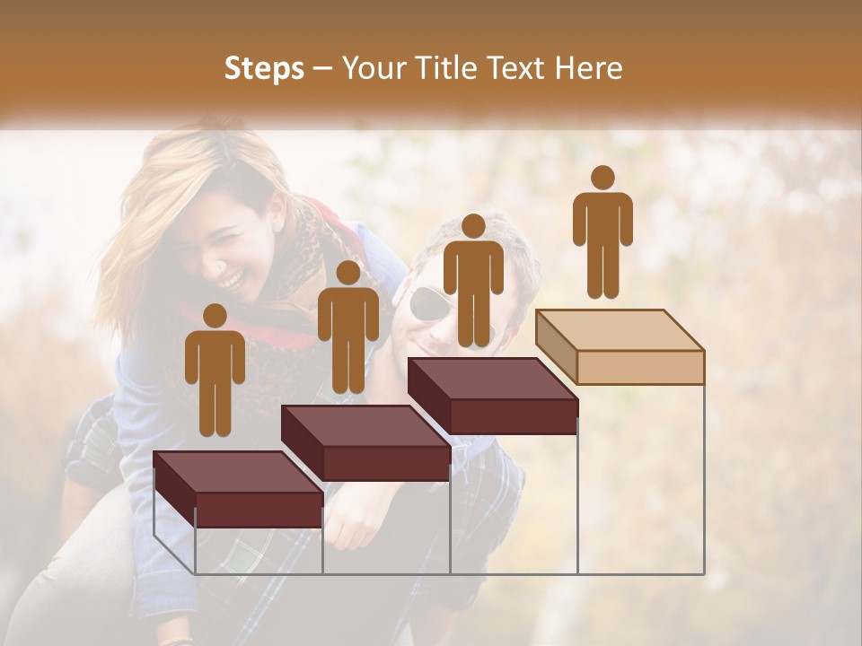 A Man Carrying A Woman On His Back PowerPoint Template