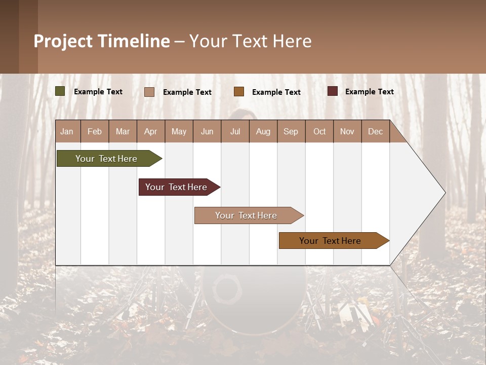 A Woman Is Playing Drums In The Woods PowerPoint Template