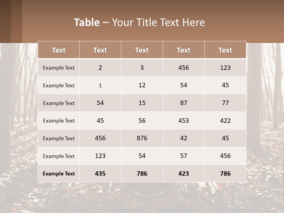 A Woman Is Playing Drums In The Woods PowerPoint Template