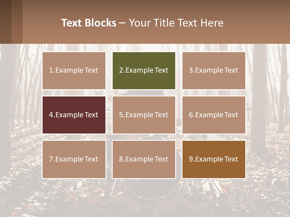 A Woman Is Playing Drums In The Woods PowerPoint Template