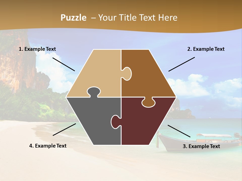 A Boat Sitting On Top Of A Sandy Beach PowerPoint Template