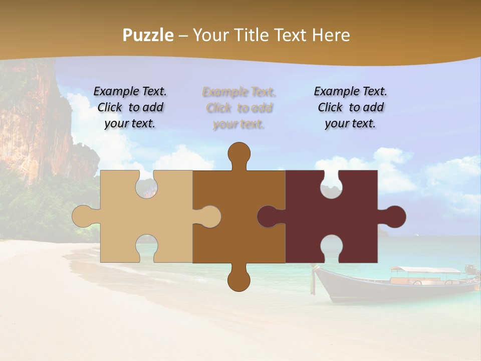 A Boat Sitting On Top Of A Sandy Beach PowerPoint Template