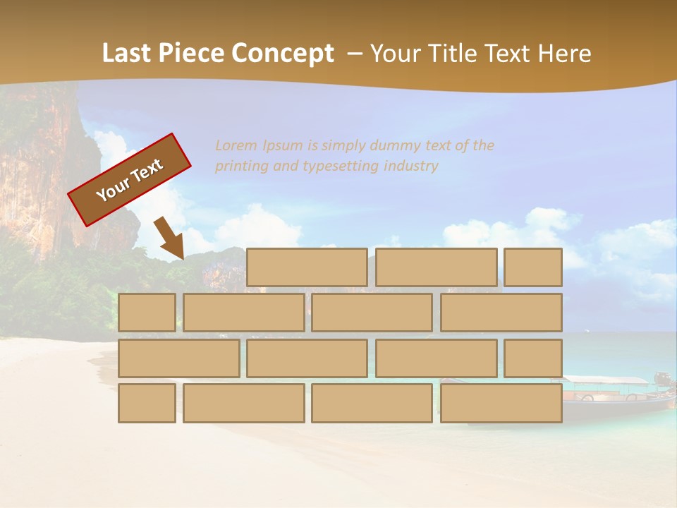 A Boat Sitting On Top Of A Sandy Beach PowerPoint Template