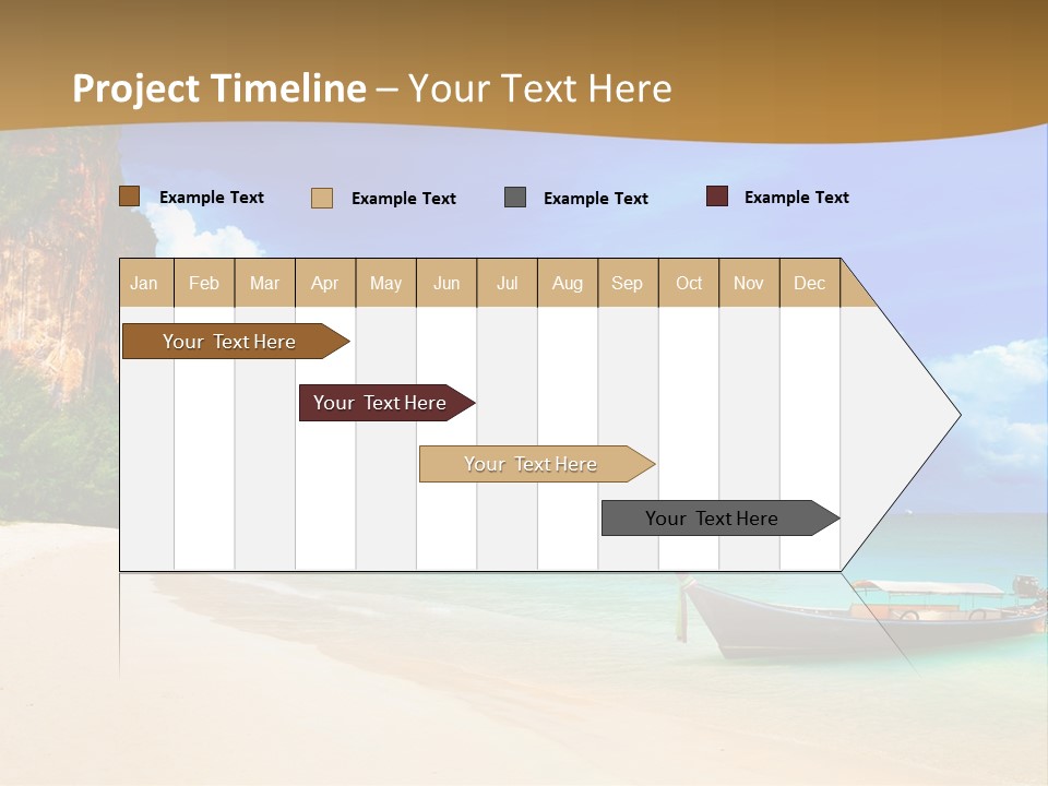 A Boat Sitting On Top Of A Sandy Beach PowerPoint Template