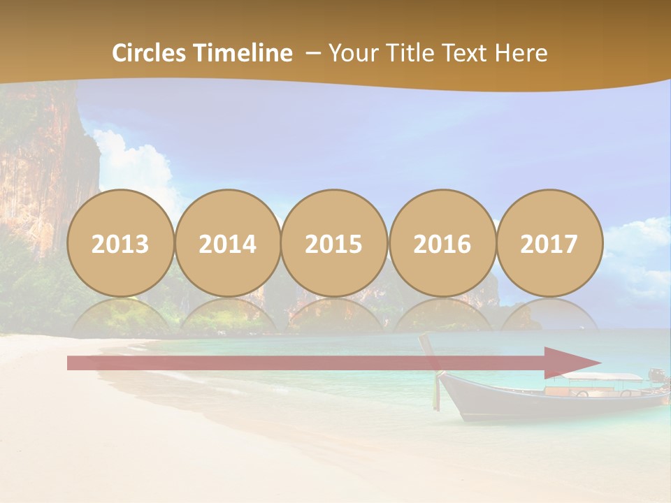 A Boat Sitting On Top Of A Sandy Beach PowerPoint Template