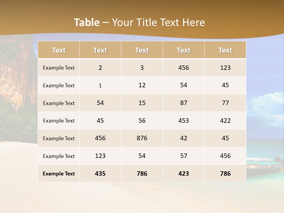 A Boat Sitting On Top Of A Sandy Beach PowerPoint Template