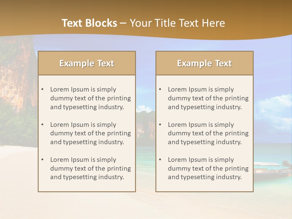 A Boat Sitting On Top Of A Sandy Beach PowerPoint Template