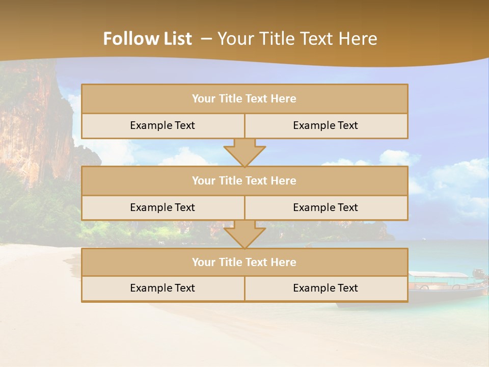 A Boat Sitting On Top Of A Sandy Beach PowerPoint Template