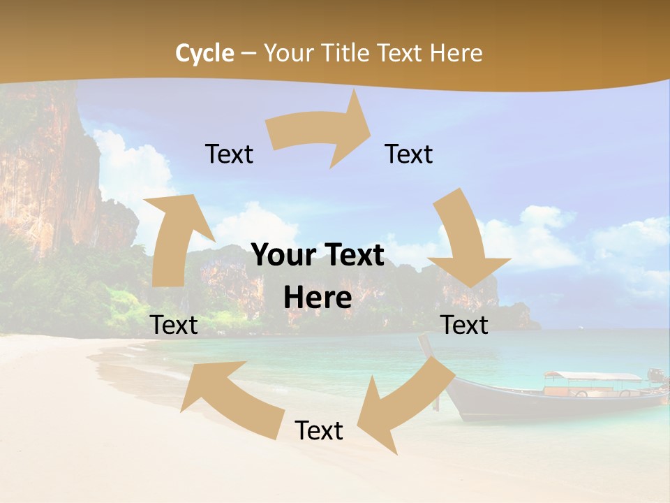 A Boat Sitting On Top Of A Sandy Beach PowerPoint Template