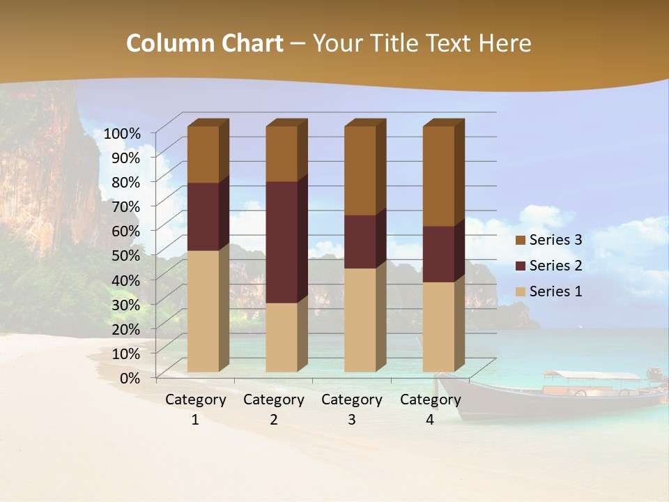 A Boat Sitting On Top Of A Sandy Beach PowerPoint Template