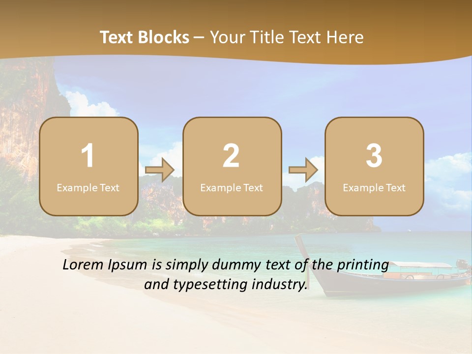 A Boat Sitting On Top Of A Sandy Beach PowerPoint Template