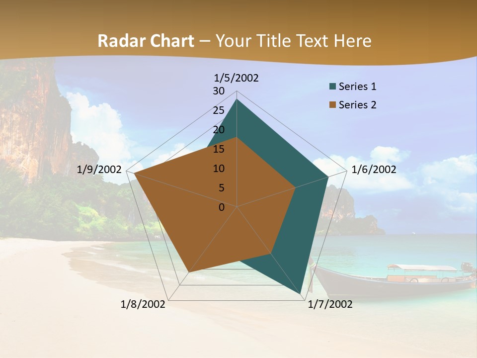 A Boat Sitting On Top Of A Sandy Beach PowerPoint Template