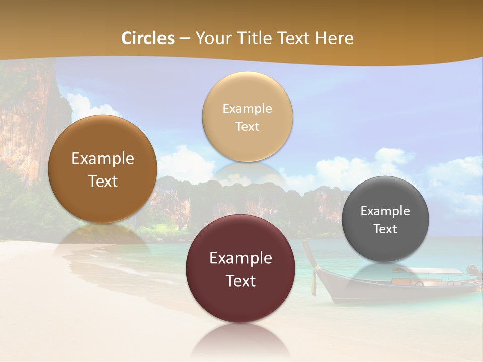 A Boat Sitting On Top Of A Sandy Beach PowerPoint Template