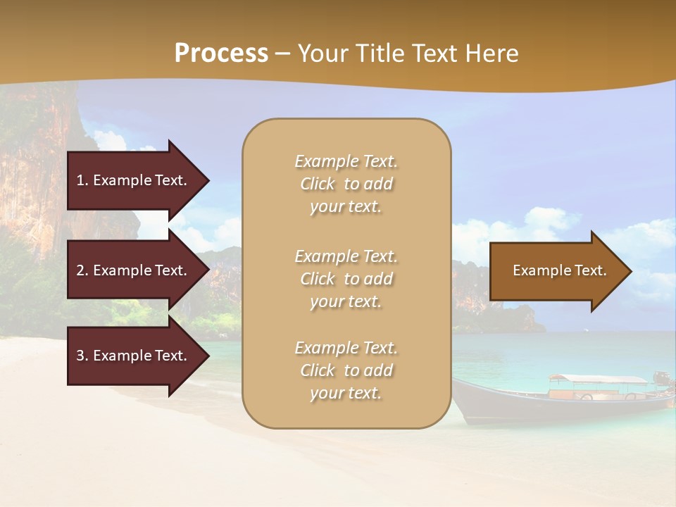 A Boat Sitting On Top Of A Sandy Beach PowerPoint Template