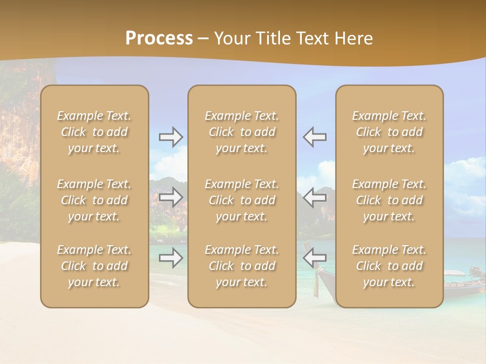 A Boat Sitting On Top Of A Sandy Beach PowerPoint Template