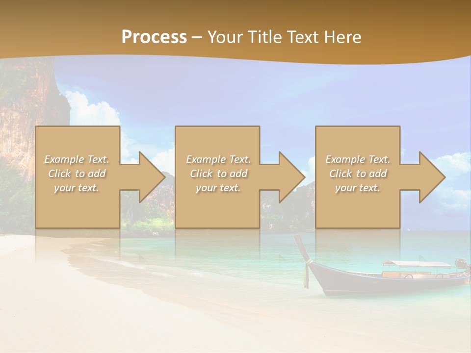 A Boat Sitting On Top Of A Sandy Beach PowerPoint Template