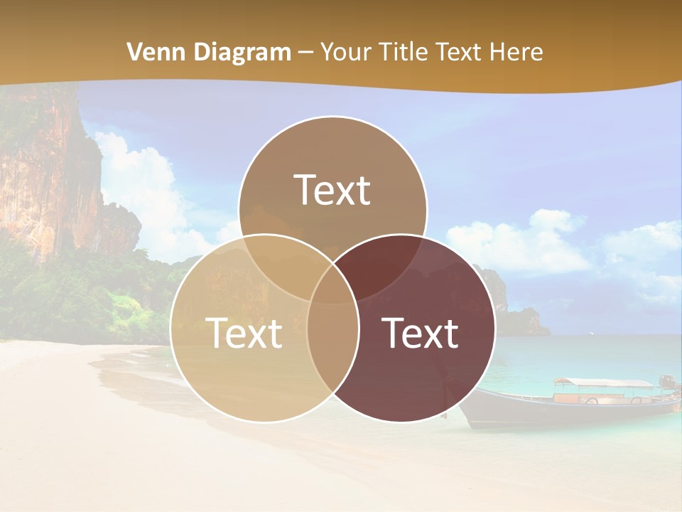 A Boat Sitting On Top Of A Sandy Beach PowerPoint Template