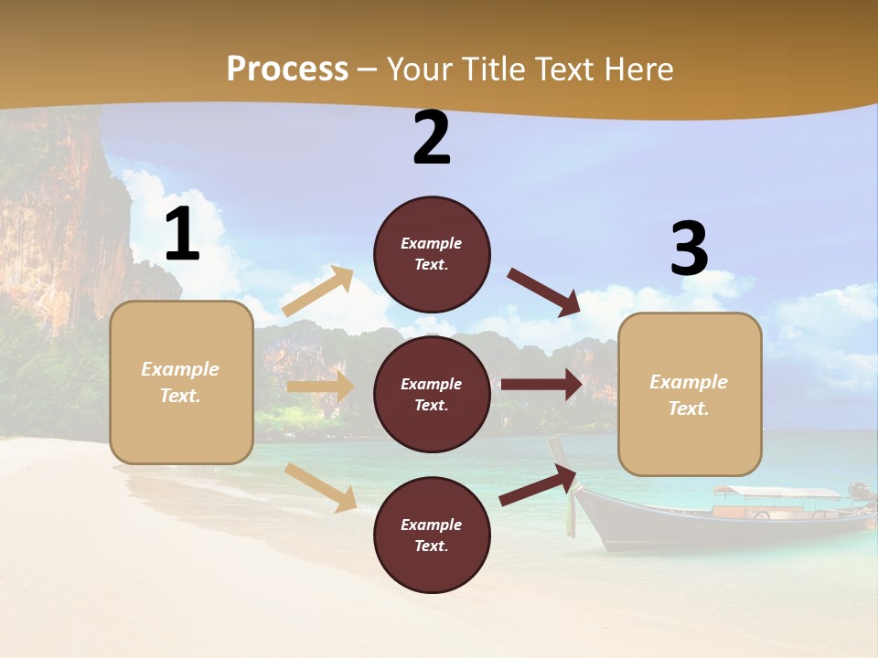 A Boat Sitting On Top Of A Sandy Beach PowerPoint Template