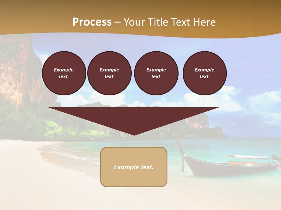 A Boat Sitting On Top Of A Sandy Beach PowerPoint Template