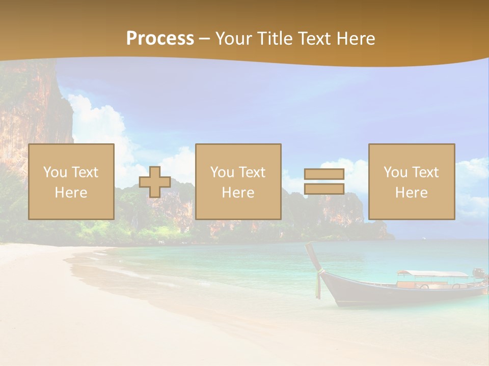 A Boat Sitting On Top Of A Sandy Beach PowerPoint Template