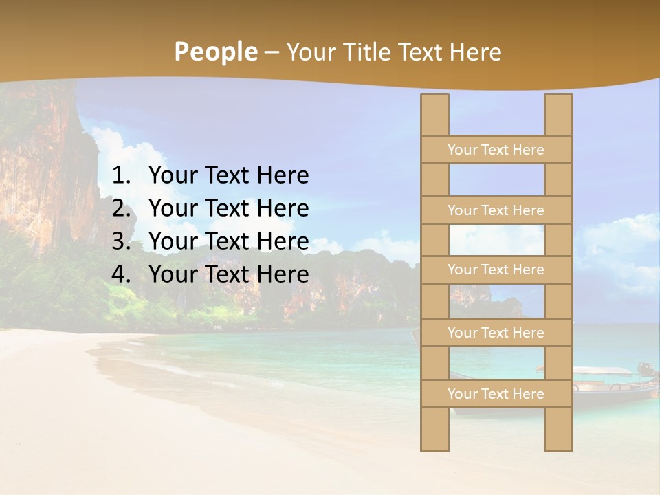 A Boat Sitting On Top Of A Sandy Beach PowerPoint Template