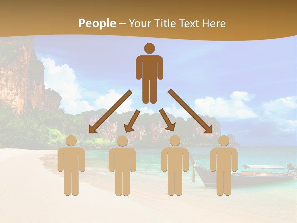 A Boat Sitting On Top Of A Sandy Beach PowerPoint Template