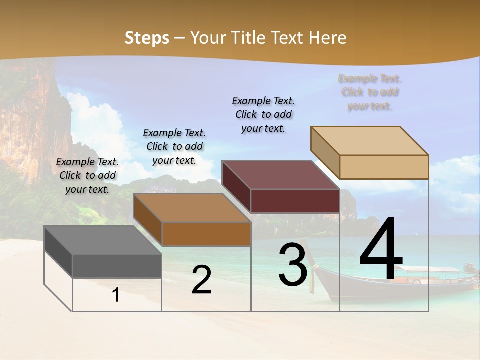 A Boat Sitting On Top Of A Sandy Beach PowerPoint Template