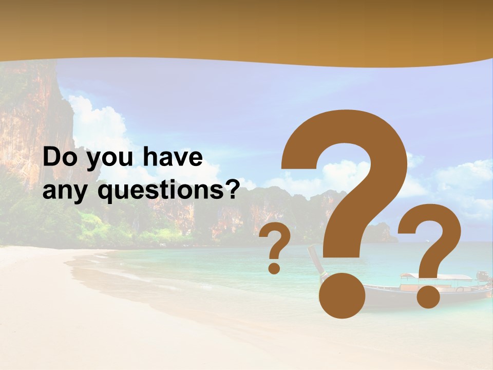 A Boat Sitting On Top Of A Sandy Beach PowerPoint Template