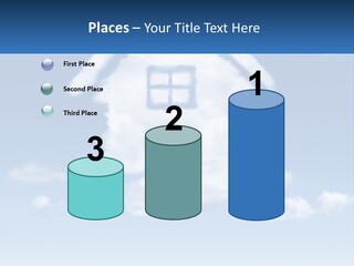 A Cloud Shaped House With A Blue Sky In The Background PowerPoint Template