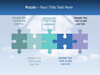 A Cloud Shaped House With A Blue Sky In The Background PowerPoint Template