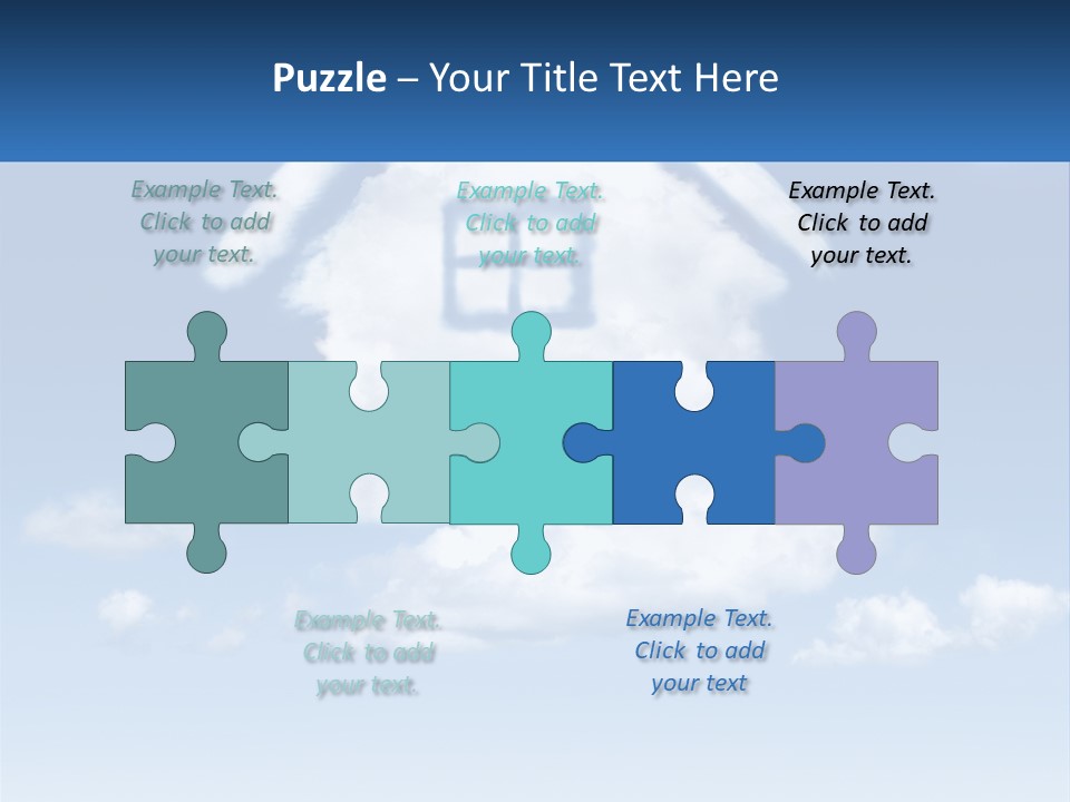 A Cloud Shaped House With A Blue Sky In The Background PowerPoint Template