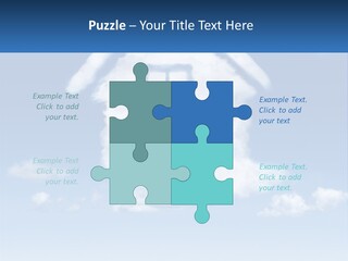 A Cloud Shaped House With A Blue Sky In The Background PowerPoint Template