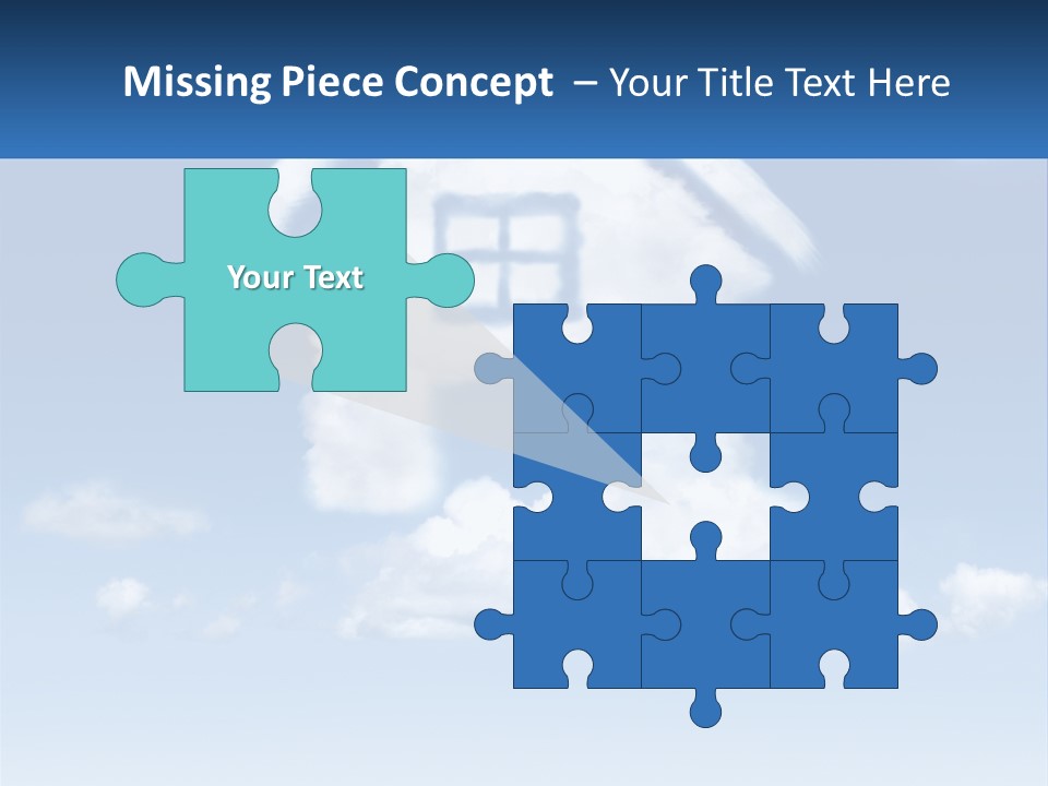 A Cloud Shaped House With A Blue Sky In The Background PowerPoint Template