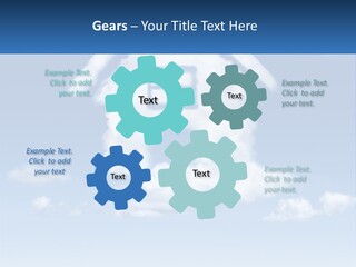 A Cloud Shaped House With A Blue Sky In The Background PowerPoint Template