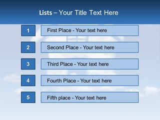 A Cloud Shaped House With A Blue Sky In The Background PowerPoint Template