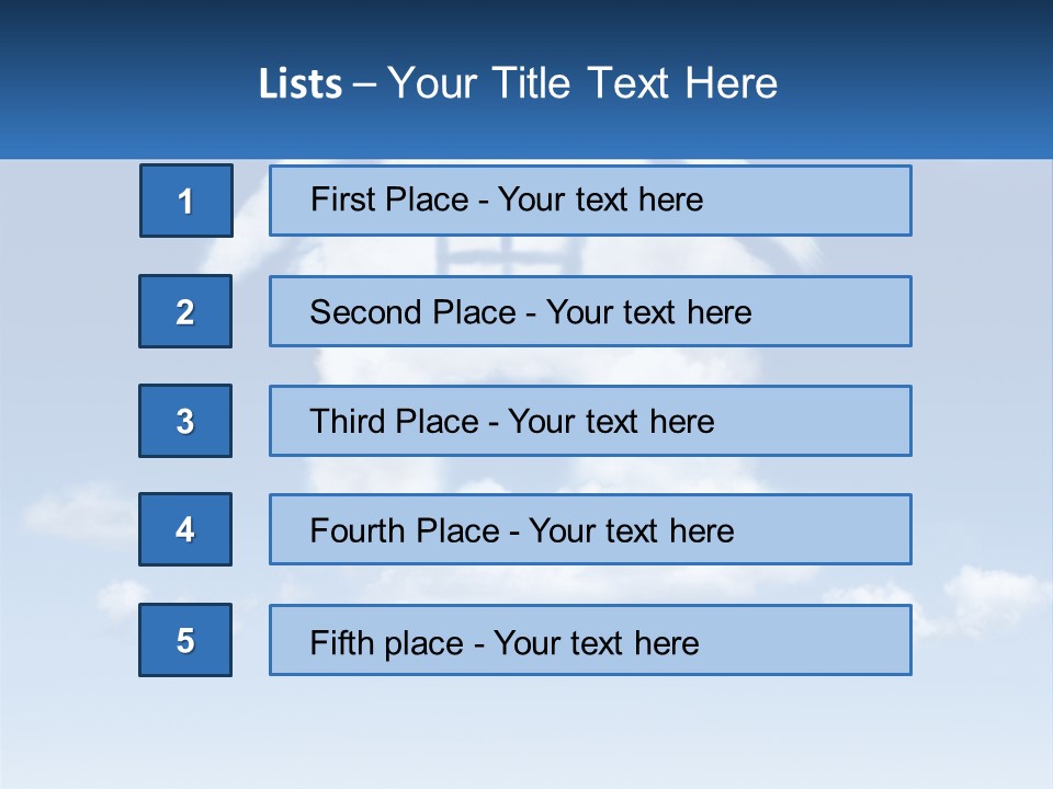 A Cloud Shaped House With A Blue Sky In The Background PowerPoint Template