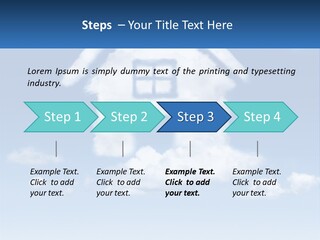 A Cloud Shaped House With A Blue Sky In The Background PowerPoint Template