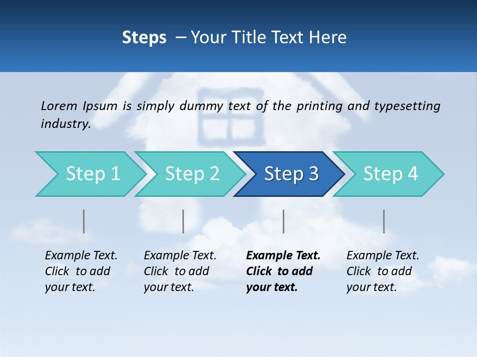 A Cloud Shaped House With A Blue Sky In The Background PowerPoint Template
