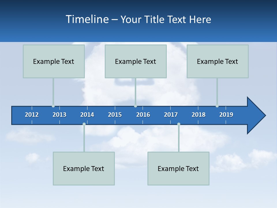 A Cloud Shaped House With A Blue Sky In The Background PowerPoint Template