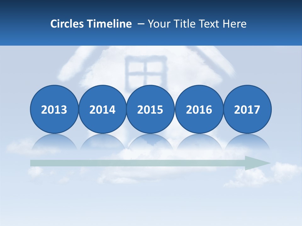 A Cloud Shaped House With A Blue Sky In The Background PowerPoint Template