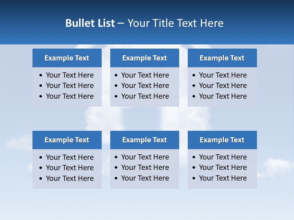 A Cloud Shaped House With A Blue Sky In The Background PowerPoint Template