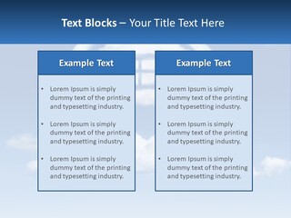 A Cloud Shaped House With A Blue Sky In The Background PowerPoint Template