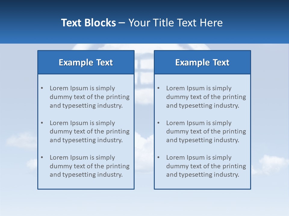 A Cloud Shaped House With A Blue Sky In The Background PowerPoint Template
