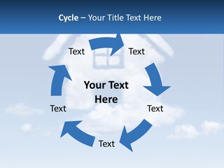 A Cloud Shaped House With A Blue Sky In The Background PowerPoint Template